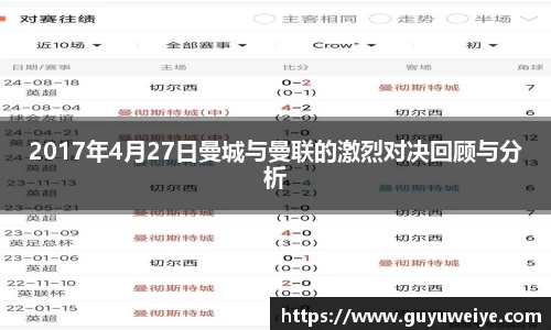 2017年4月27日曼城与曼联的激烈对决回顾与分析